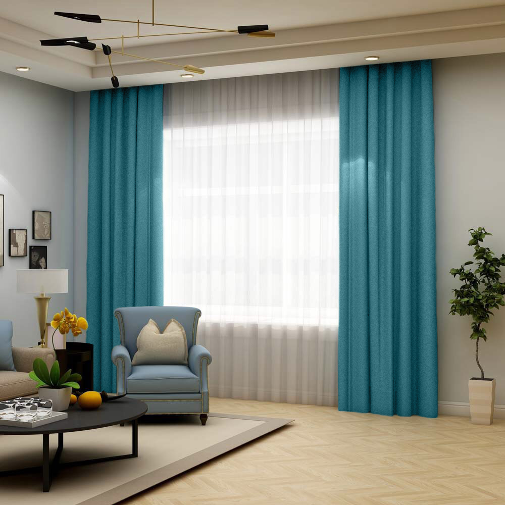 

Шторы блэкаут Глубокое Озеро БЛ-ОД-44 бирюзовые 300x240 см (2 шт), БЛ-ОД-44