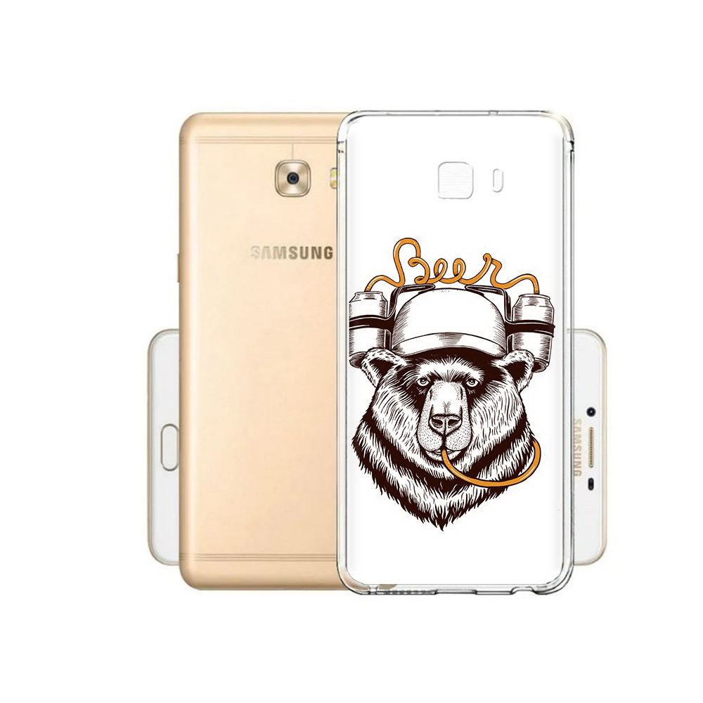 

Чехол MyPads Tocco для Samsung Galaxy C9 Pro пивной медведь, Прозрачный, Tocco