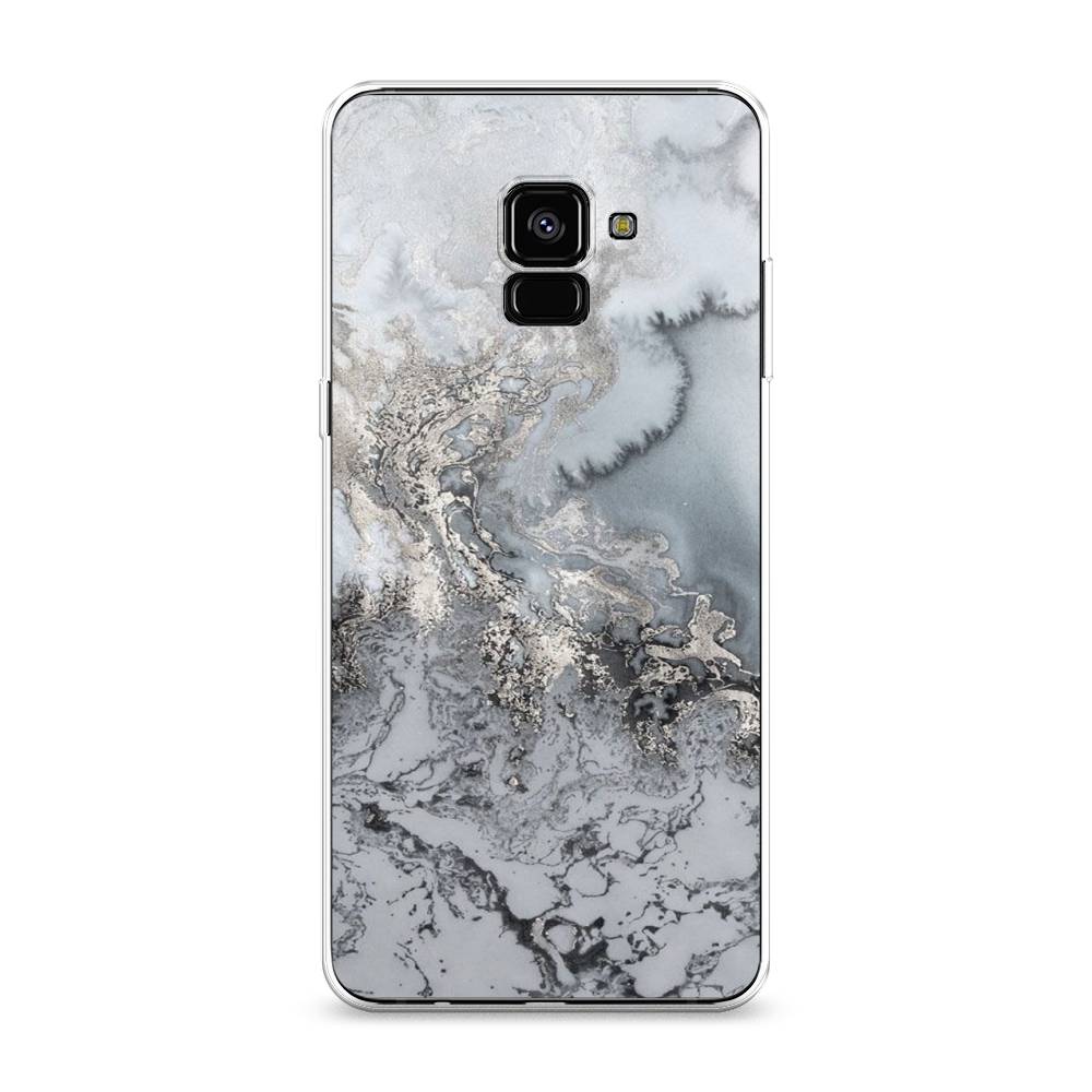 фото Чехол awog "морозная лавина серая" для samsung galaxy a8 +