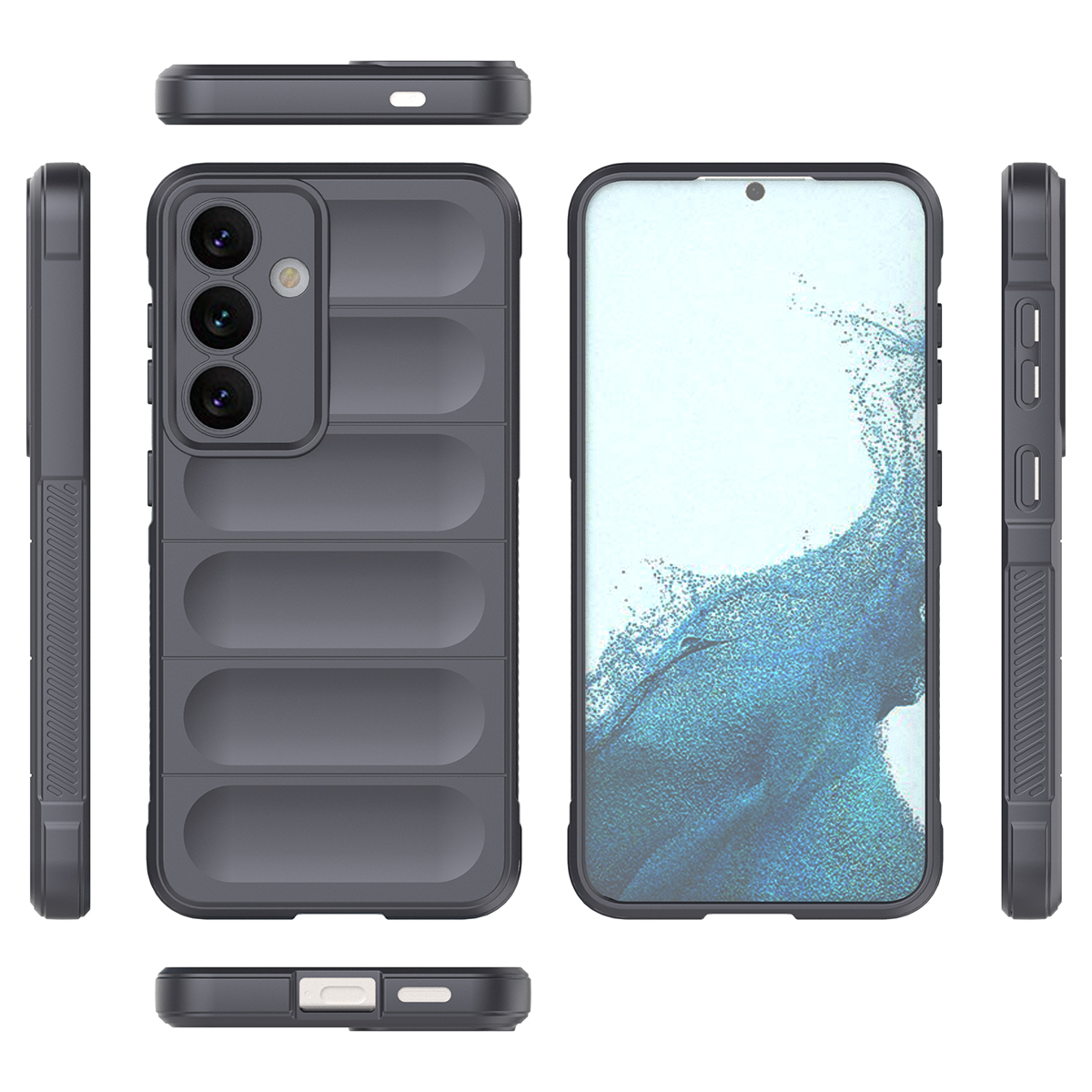 

Противоударный чехол Flexible Case для Samsung Galaxy S24 ,серый, 431190907