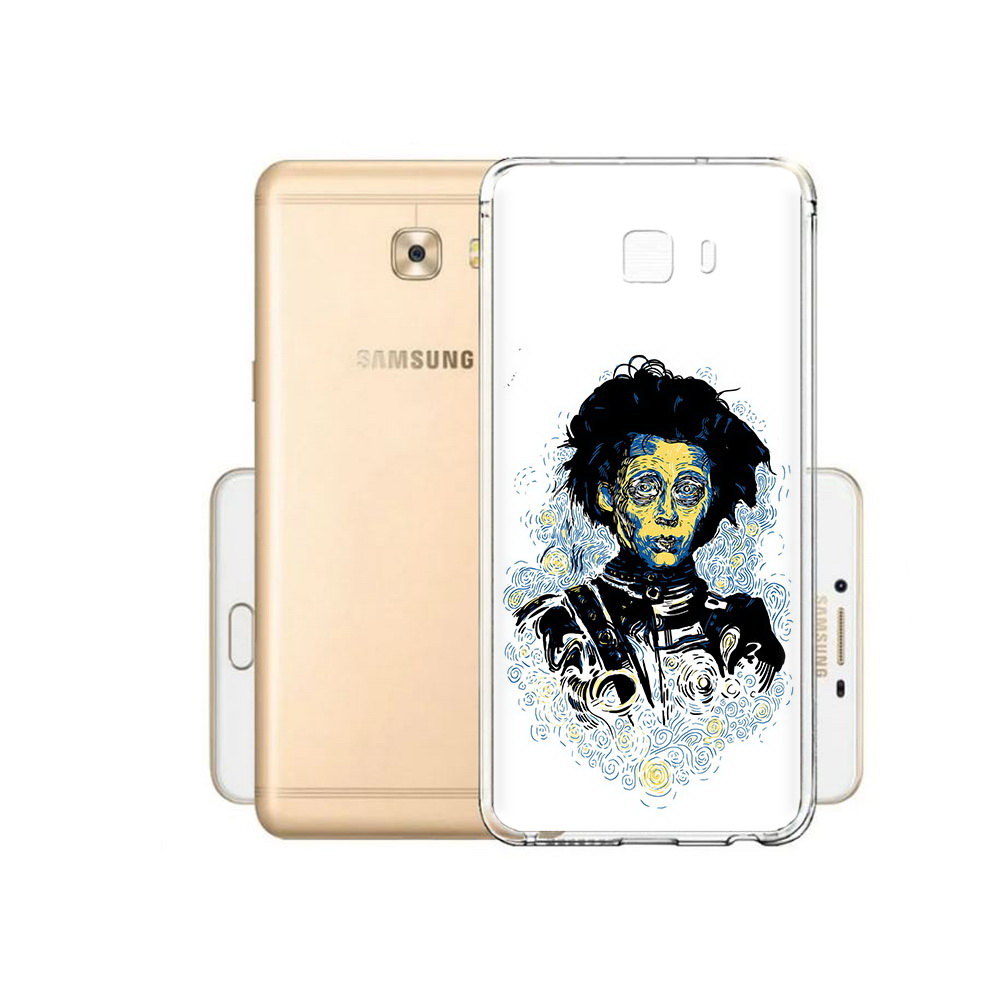 

Чехол MyPads Tocco для Samsung Galaxy C9 Pro парень черно-белый абстракция, Прозрачный, Tocco