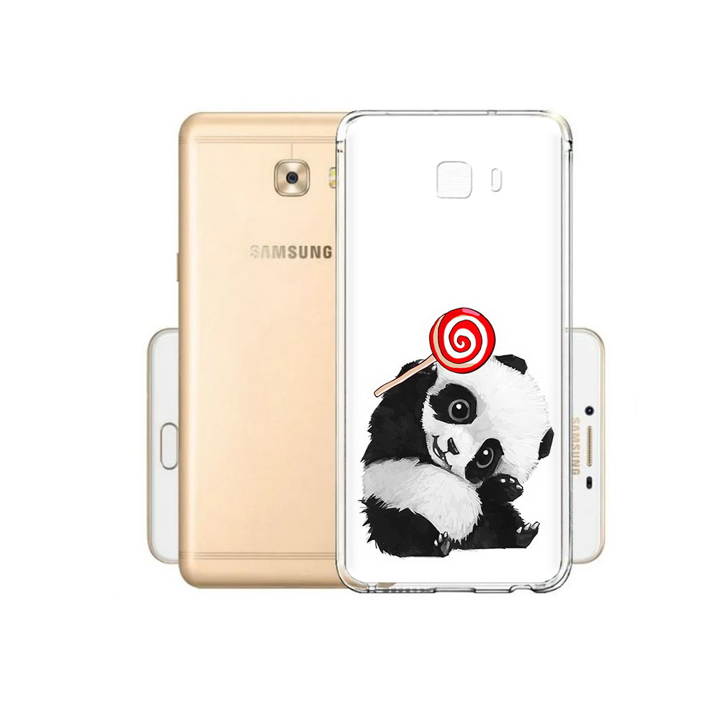 

Чехол MyPads Tocco для Samsung Galaxy C9 Pro панда с леденцом, Прозрачный, Tocco