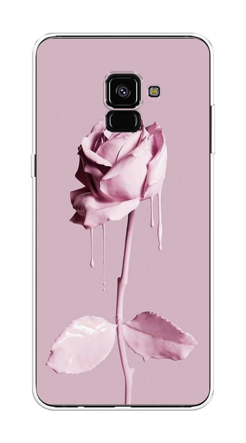 

Чехол Awog на Samsung Galaxy A8 + "Роза в краске", Белый;розовый, 25550-8