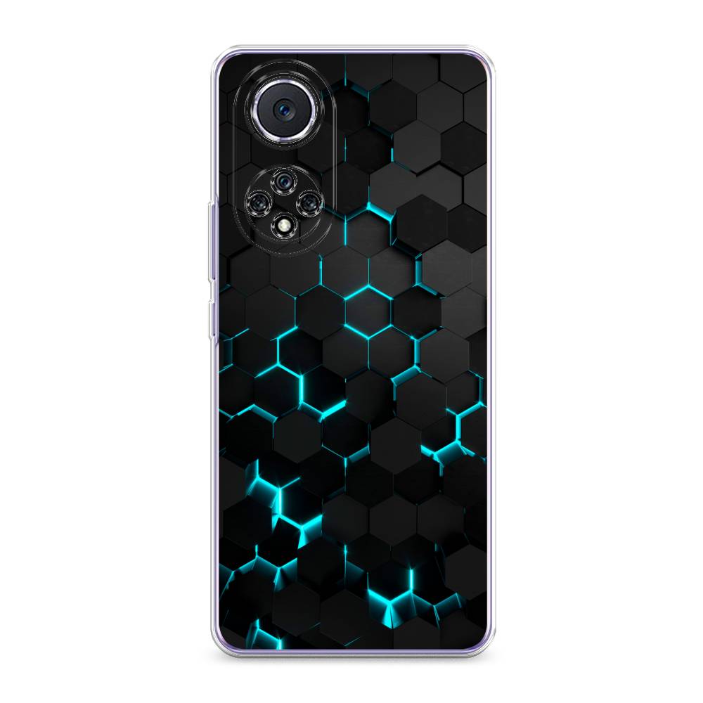 фото Чехол awog "соты бирюзовые" для huawei nova 9