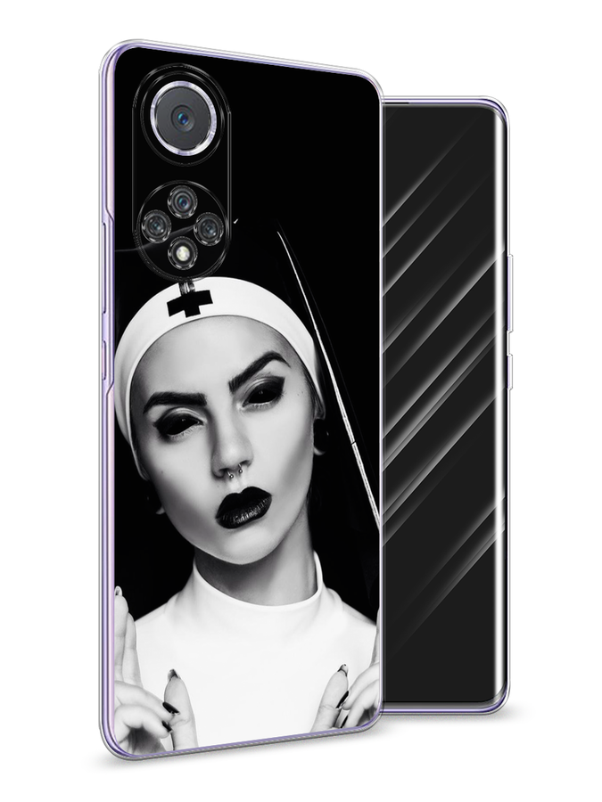

Чехол Awog на Huawei Nova 9 "Черная монашка", Серый;черный, 6106150-9