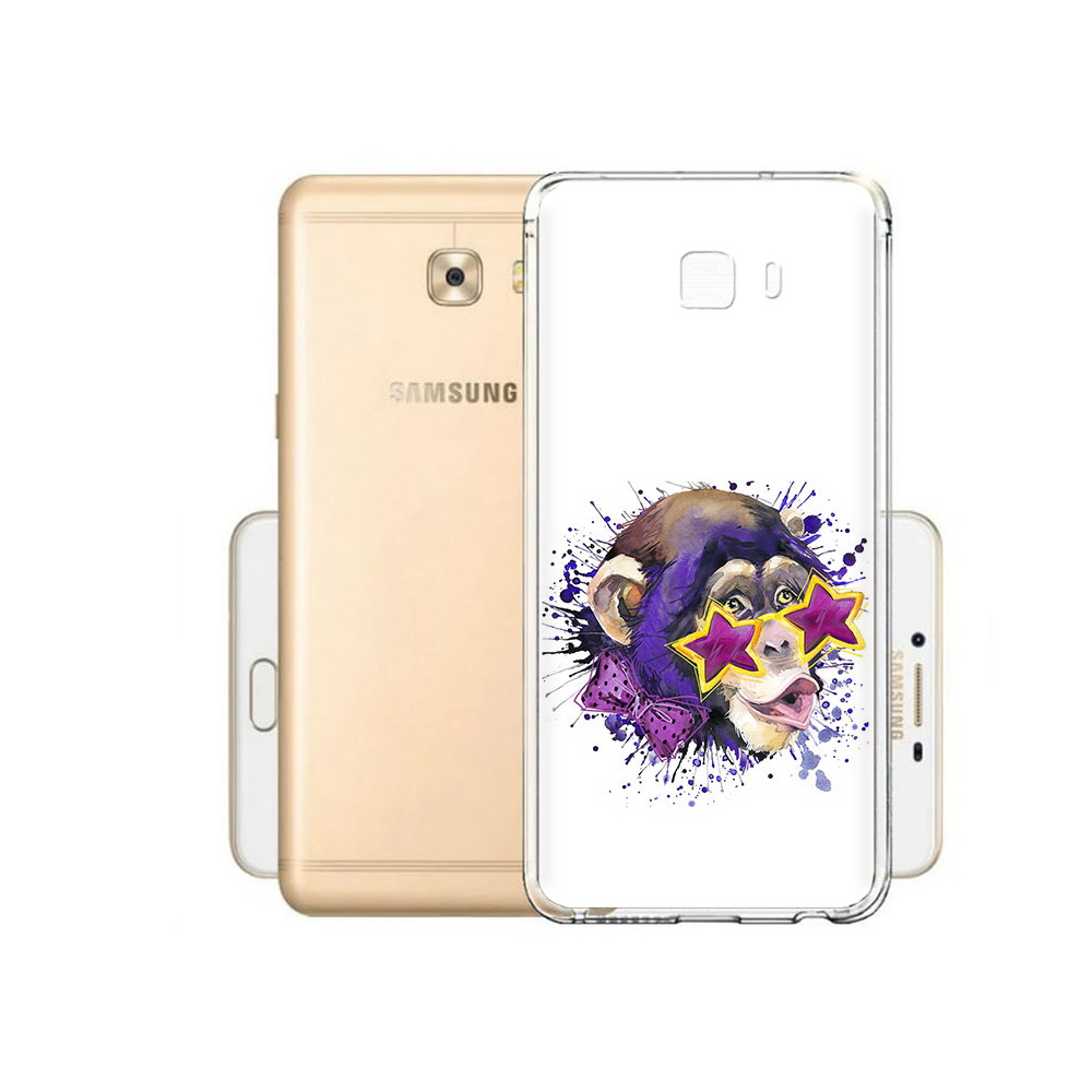 

Чехол MyPads Tocco для Samsung Galaxy C9 Pro обезьяна в очках, Прозрачный, Tocco