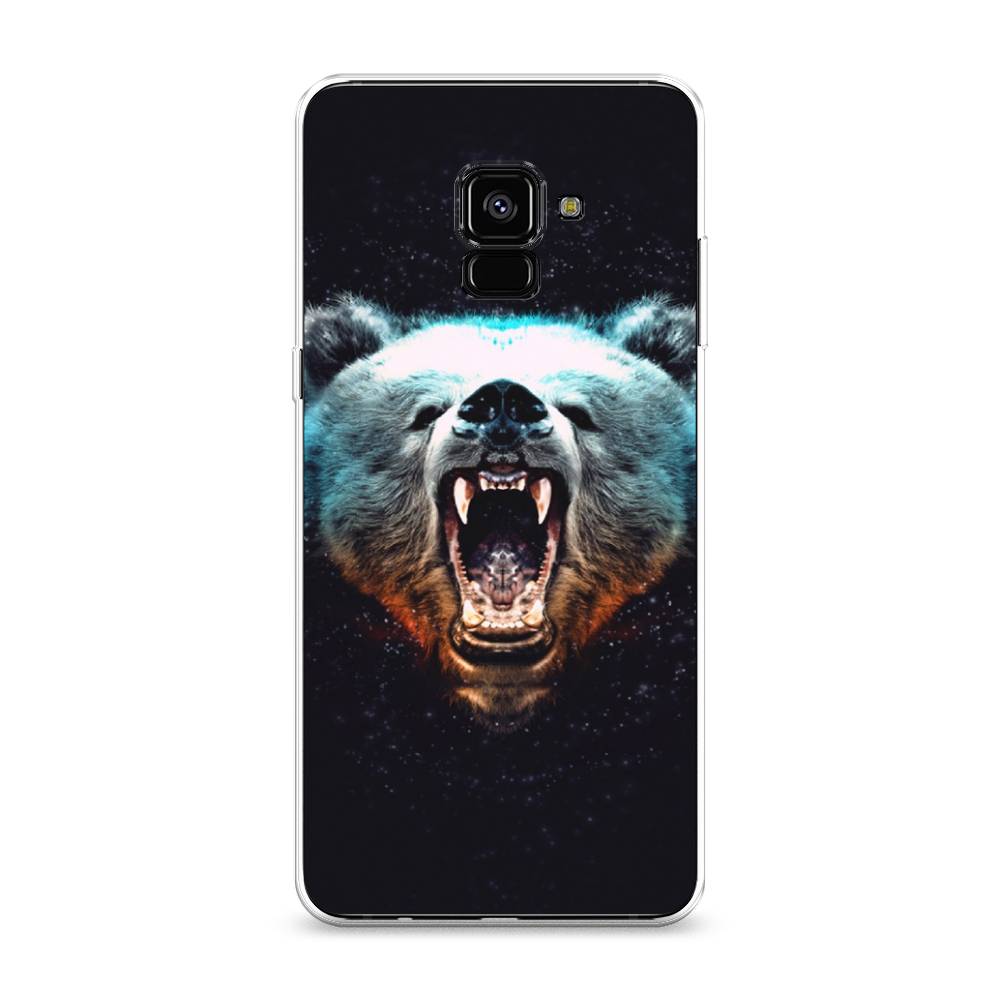 

Чехол Awog на Samsung Galaxy A8 + "Медведь", Коричневый;голубой;черный, 25550-2