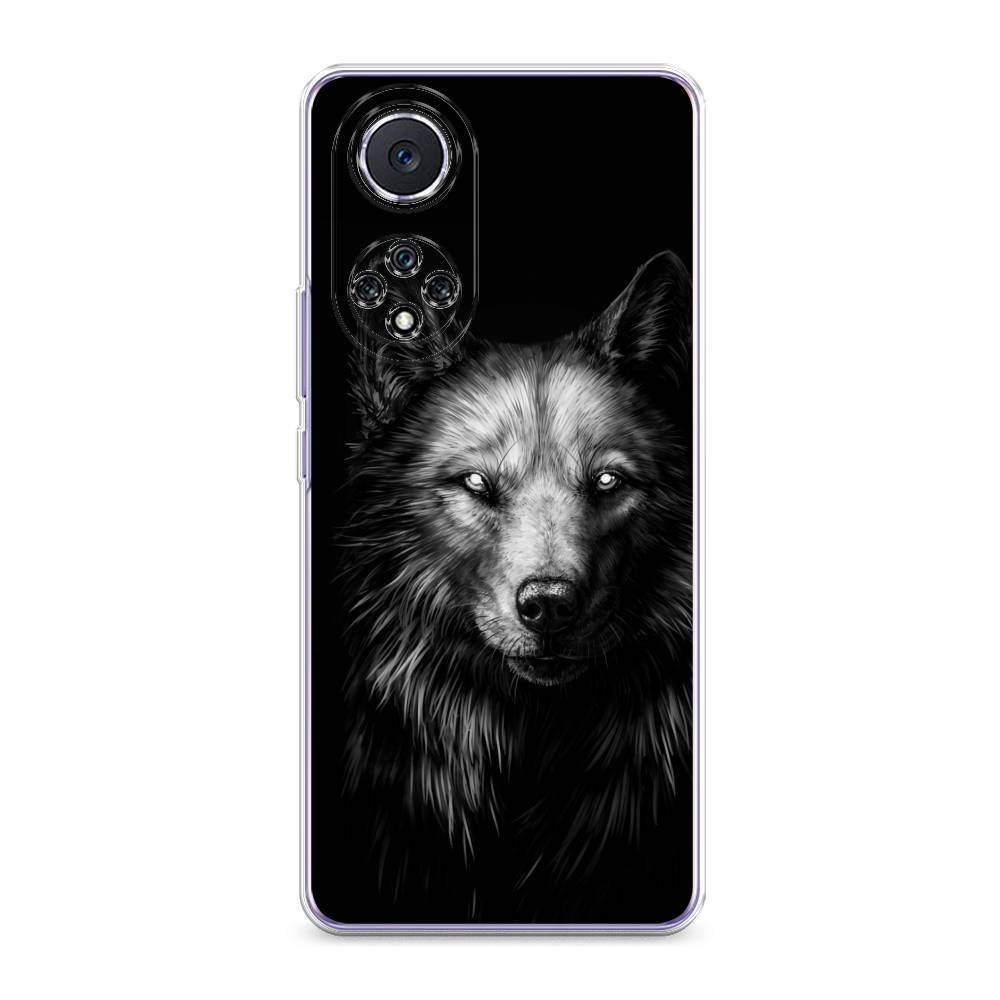 фото Чехол awog "волк черно белый" для huawei nova 9