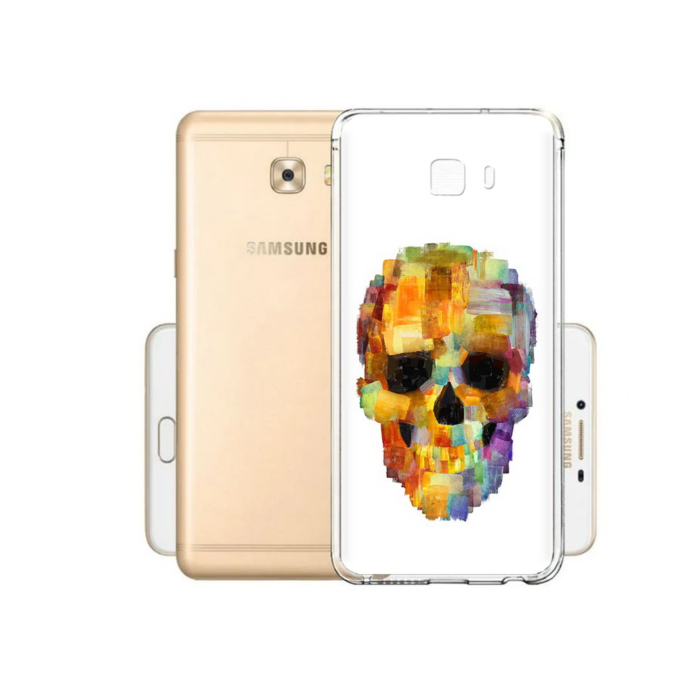 

Чехол MyPads Tocco для Samsung Galaxy C9 Pro нарисованный череп, Прозрачный, Tocco