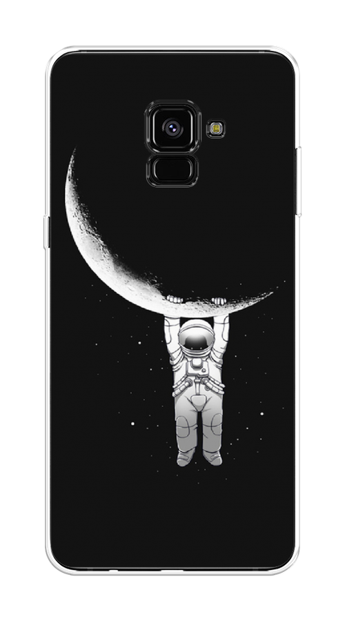 

Чехол Awog на Samsung Galaxy A8 + "Космонавт", Белый;черный, 25550-4