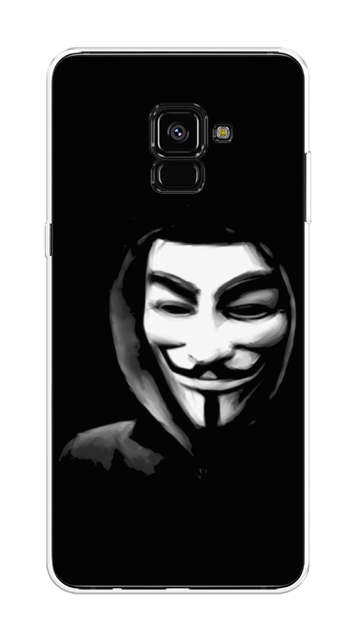 

Чехол Awog на Samsung Galaxy A8 + "Анонимус", Черный;серый;белый, 25550-5
