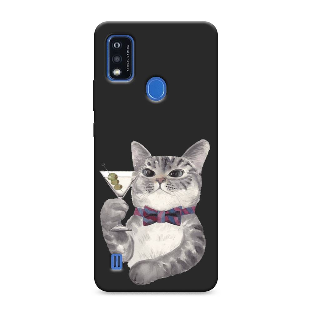 

Матовый силиконовый чехол "Кот джентльмен" на ZTE Blade A51, Кот джентльмен
