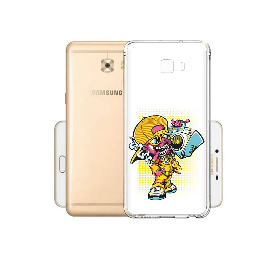 Чехол MyPads Tocco для Samsung Galaxy C9 Pro нарисованный парень с колонкой