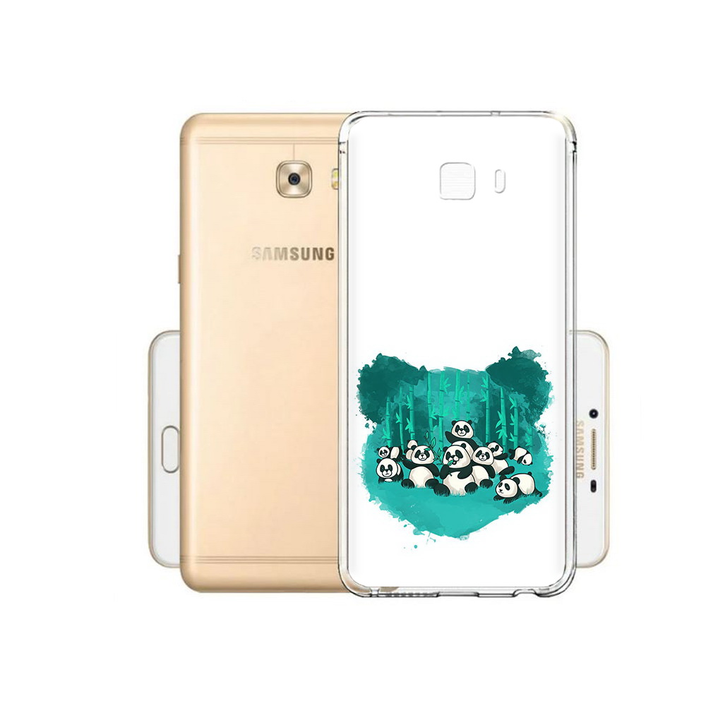 

Чехол MyPads Tocco для Samsung Galaxy C9 Pro нарисованные панды, Прозрачный, Tocco