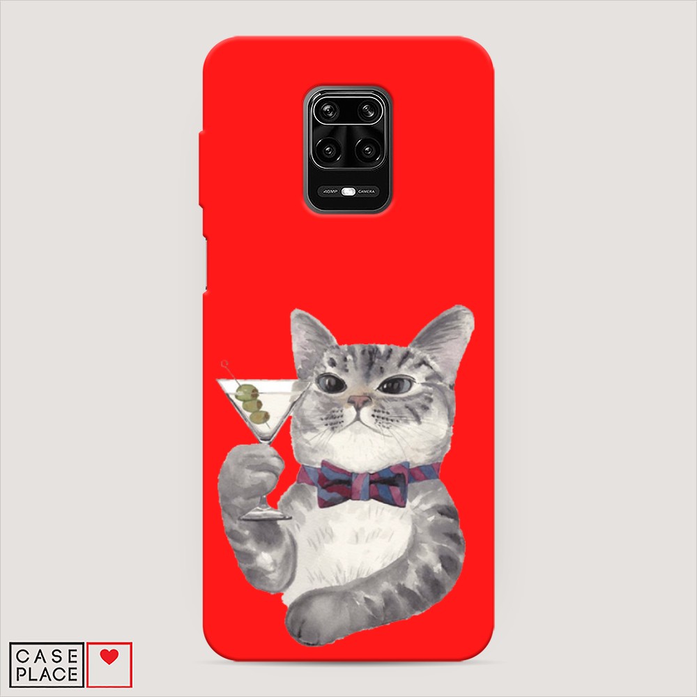 

Матовый силиконовый чехол "Кот джентльмен" на Xiaomi Redmi Note 9S, Кот джентльмен