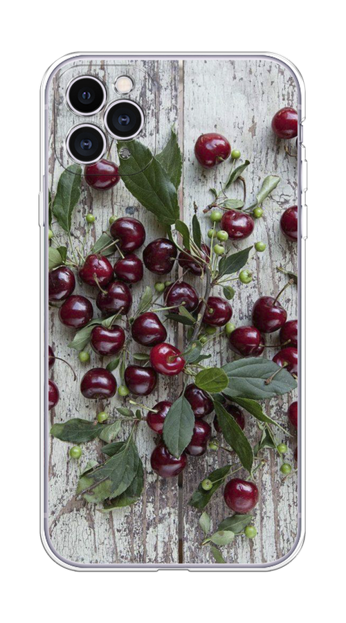 

Чехол на Apple iPhone 11 Pro Max "Вишня", Бордовый;зеленый;серый, 12250-1