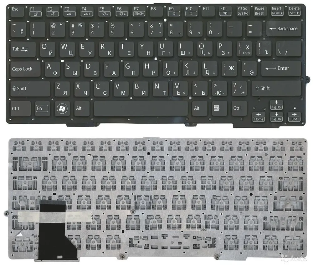 

Клавиатура для ноутбука Sony Vaio SVS13 Series, Русская, Чёрная (149009711, MP-11J53SUJ886