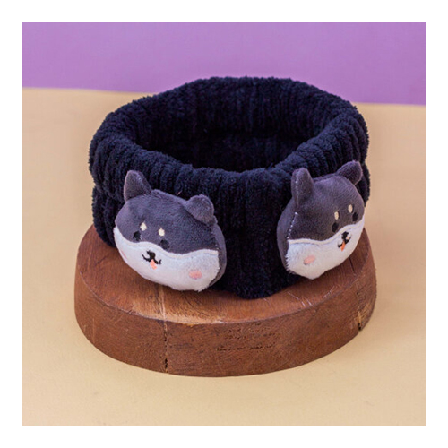 Повязка на голову Cat smile black повязка для головы ушки лисички плюш