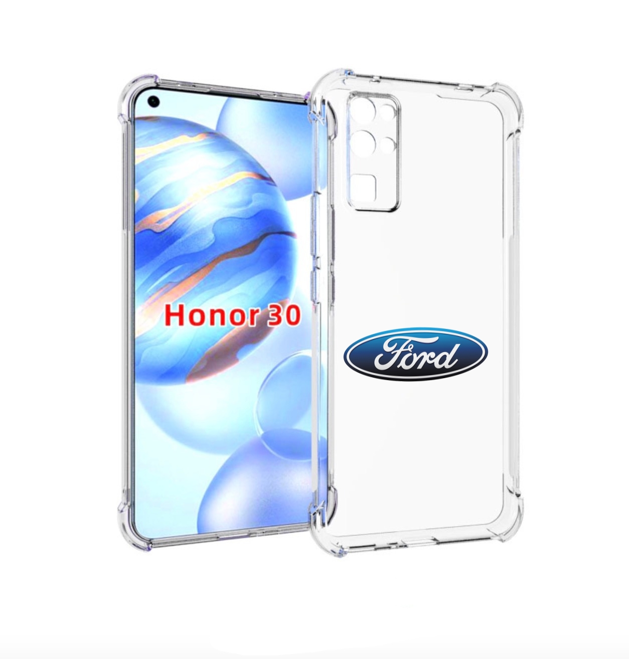 

Чехол бампер MyPads ford-3 мужской для Honor 30 (BMH-AN10) проти, Прозрачный, Tocco