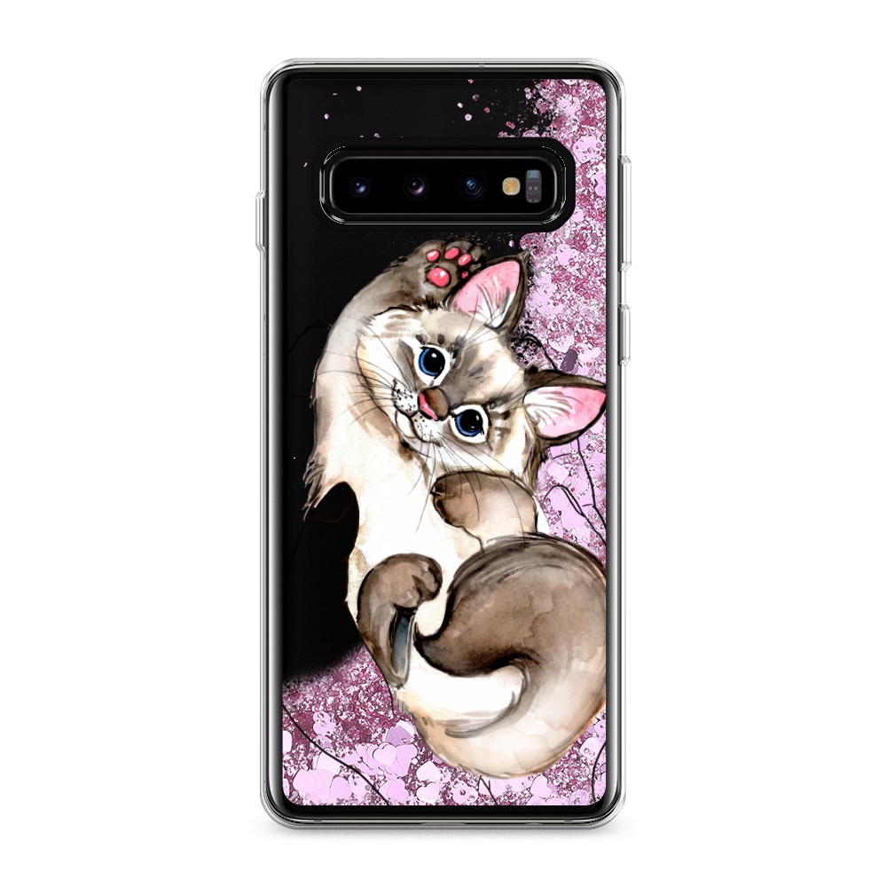 

Чехол Awog на Samsung Galaxy S10 "Котенок в ладошках", Разноцветный, 27094-1