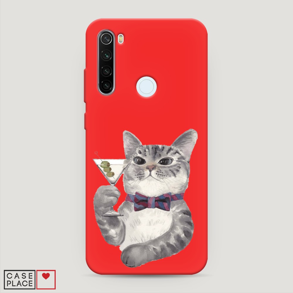 

Матовый силиконовый чехол "Кот джентльмен" на Xiaomi Redmi Note 8T, Кот джентльмен