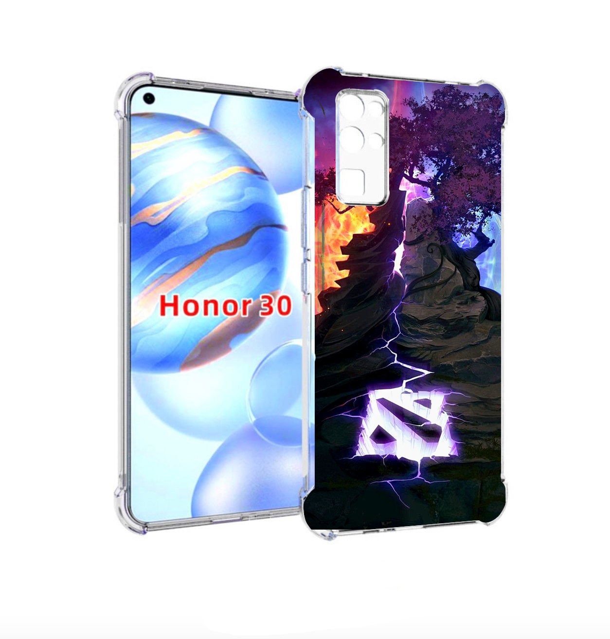 

Чехол бампер MyPads dota 2 логотип для Honor 30 (BMH-AN10) проти, Прозрачный, Tocco