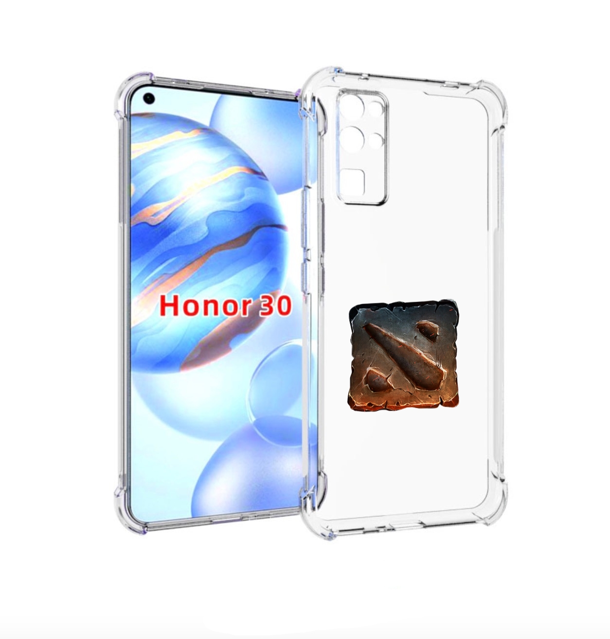 

Чехол бампер MyPads dota 2 логотип 2 для Honor 30 (BMH-AN10) про, Прозрачный, Tocco