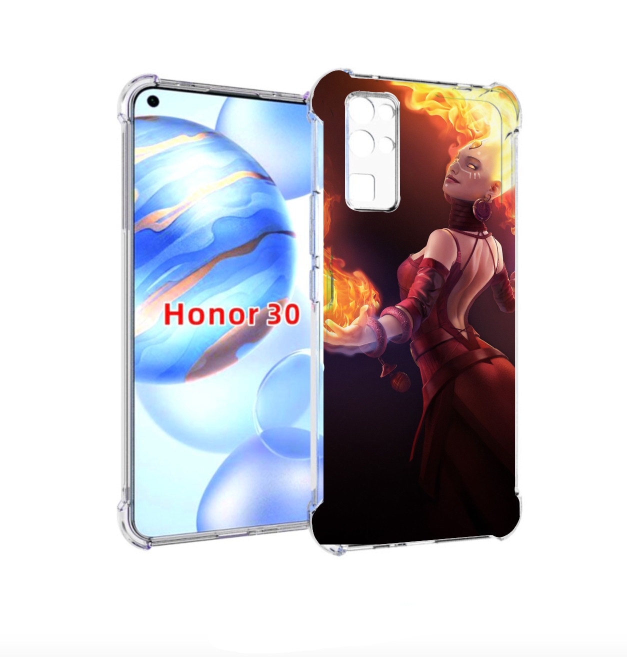 

Чехол бампер MyPads dota 2 Lina для Honor 30 (BMH-AN10) противоу, Прозрачный, Tocco