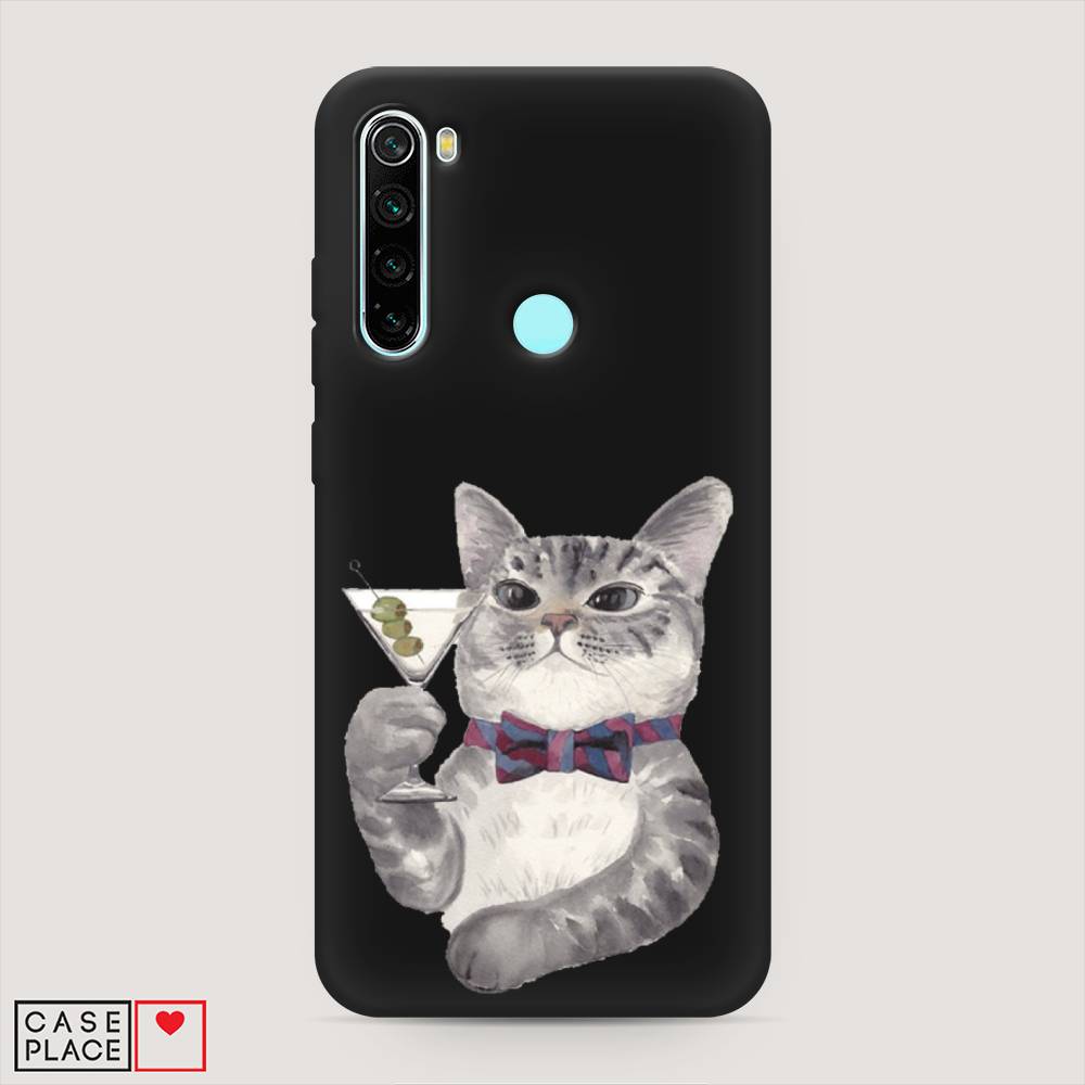 

Матовый силиконовый чехол "Кот джентльмен" на Xiaomi Redmi Note 8, Кот джентльмен