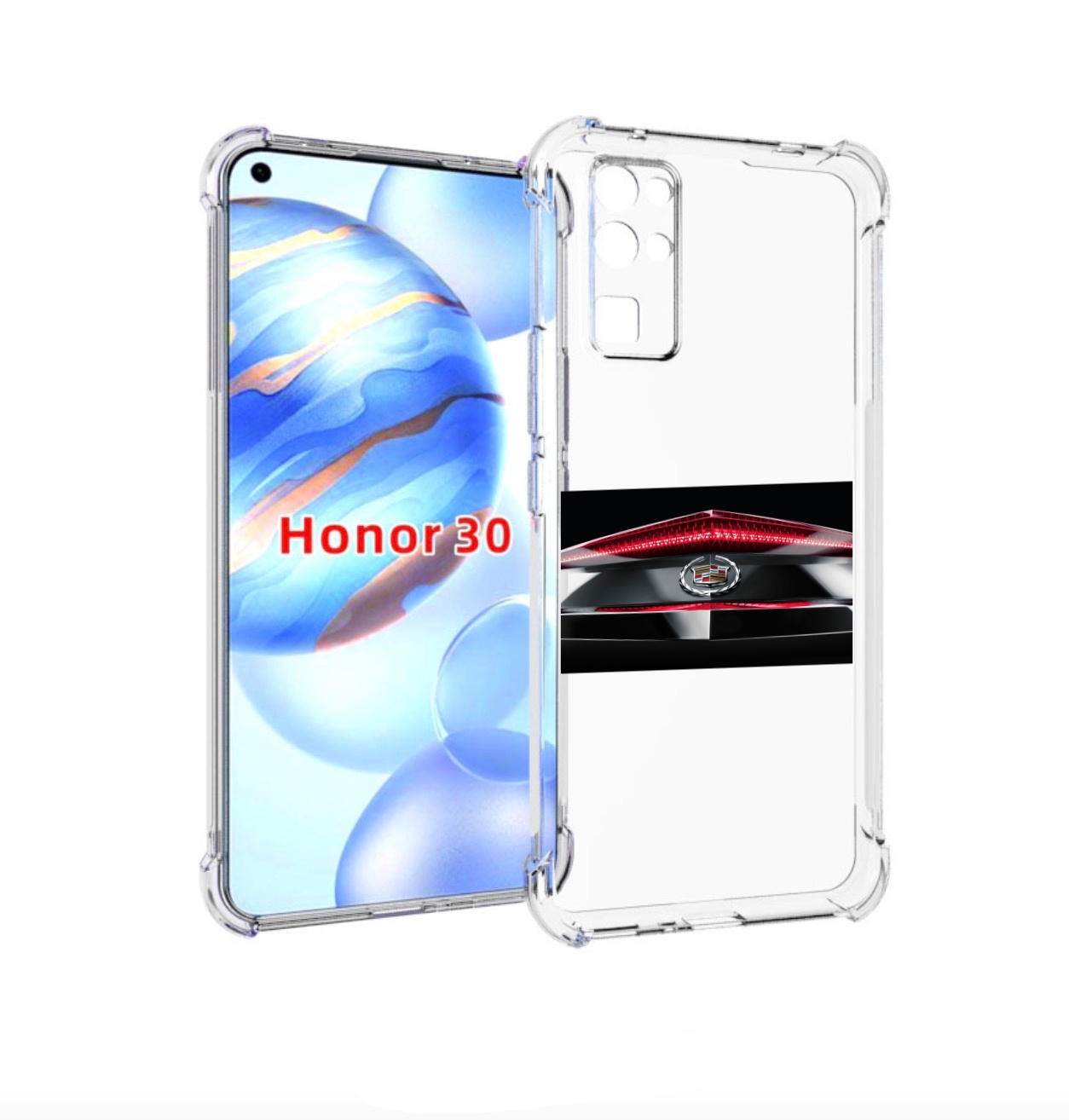 

Чехол бампер MyPads cadillac 3 мужской для Honor 30 (BMH-AN10) п, Прозрачный, Tocco