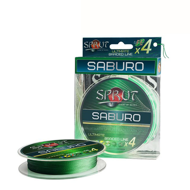 

Леска плетеная (шнур) SPRUT SABURO SOFT ULTIMATE BRAIDED LINE X4 (sprut31251 (95 м 0,32мм), Зеленый