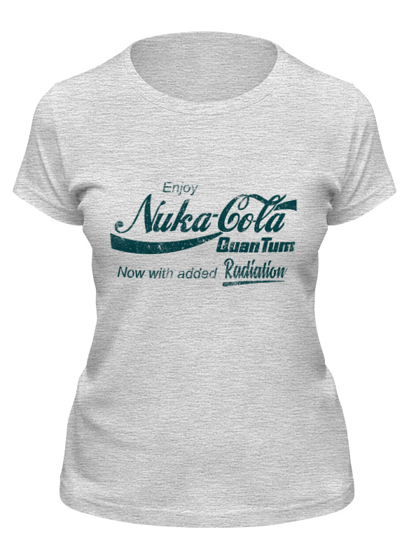 

Футболка женская Printio Nuka-cola quantum. fallout серая L, Серый, Nuka-cola quantum. fallout