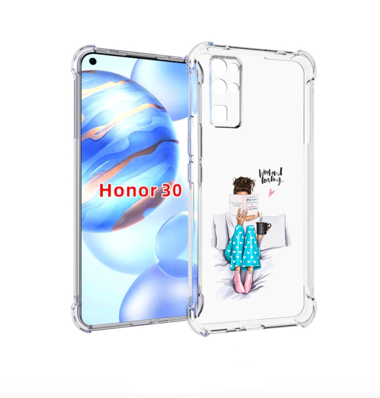 

Чехол бампер MyPads Weekend-loading для Honor 30 (BMH-AN10) прот, Прозрачный, Tocco