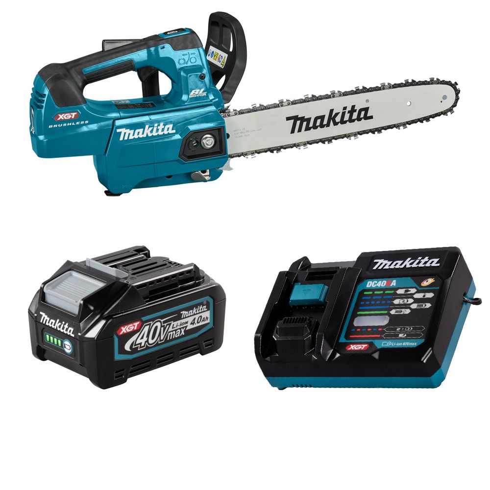 

Пила цепная аккумуляторная Makita UC004GM101 1400Вт - 35см, XGT 40В, акк 4Ач и з/у, UC004GM101