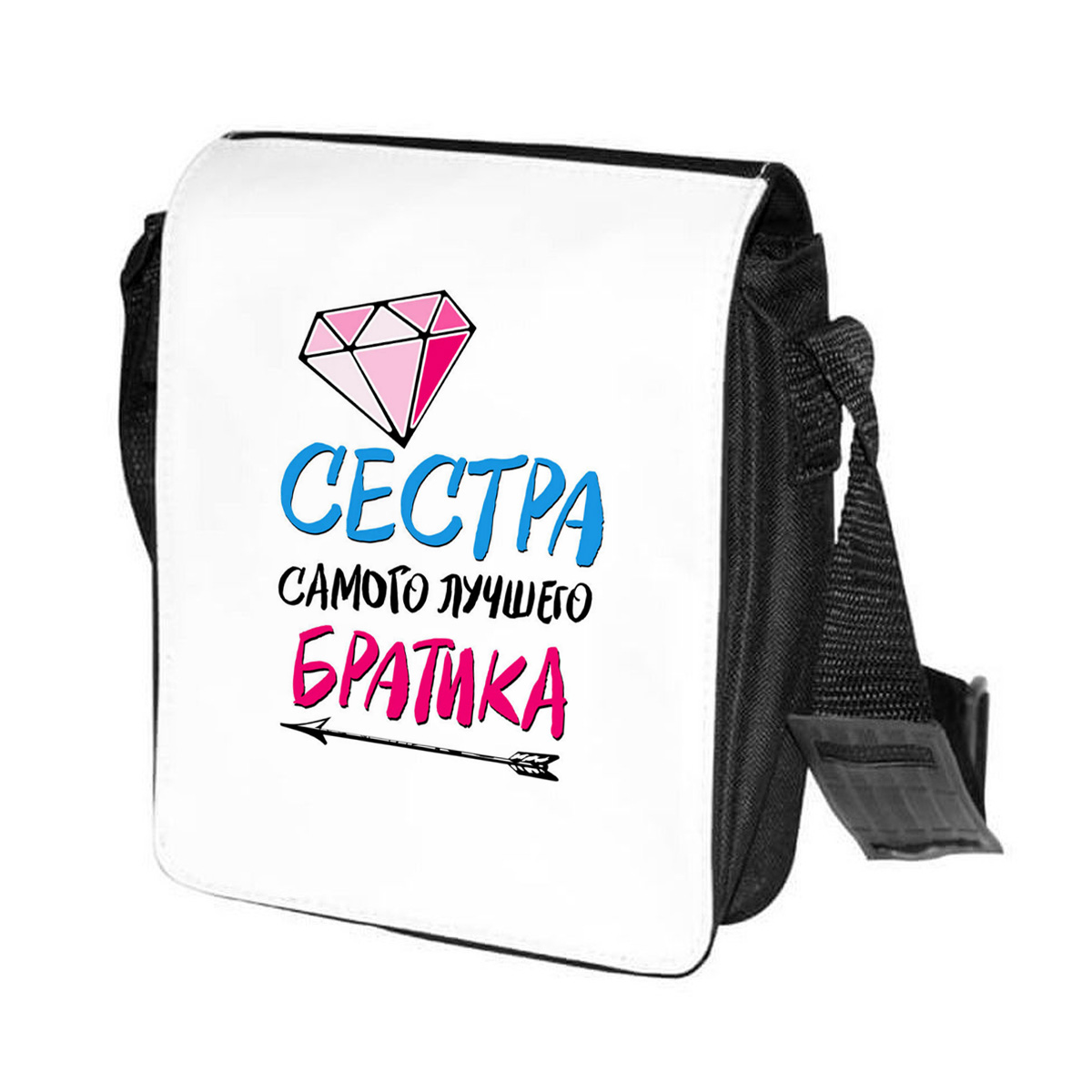 

Сумка женская CoolPodarok CN0151077 черно-белый, Черный;белый, CN0151077