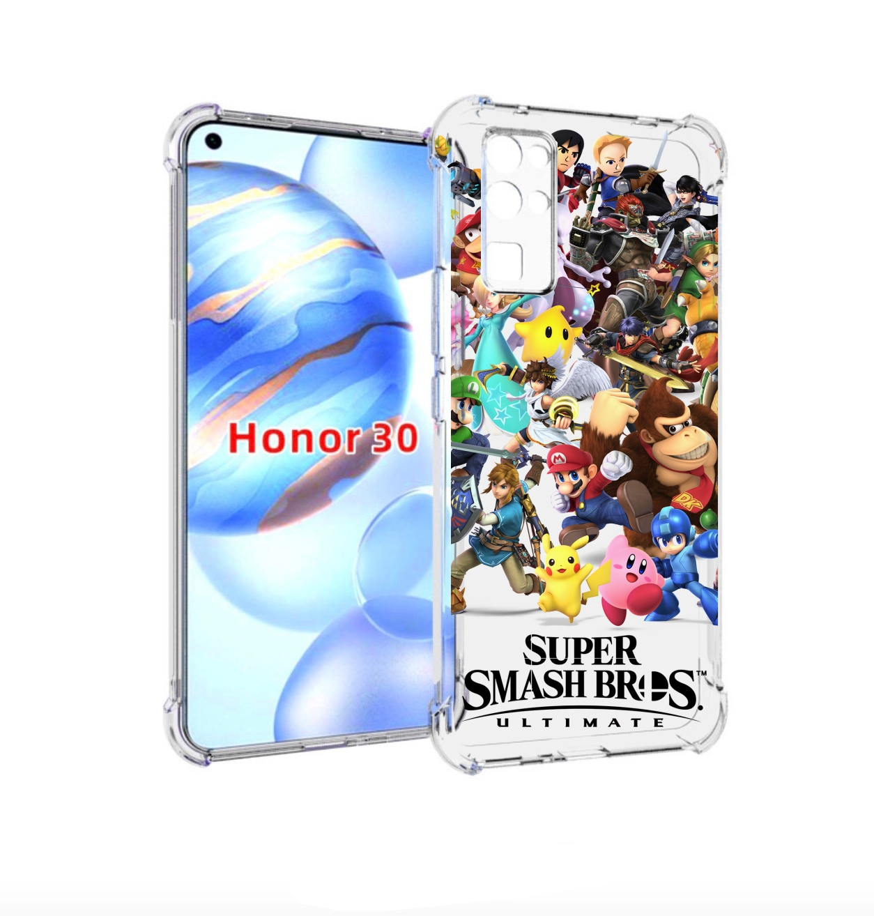 

Чехол бампер MyPads Super Smash Bros для Honor 30 (BMH-AN10) про, Прозрачный, Tocco