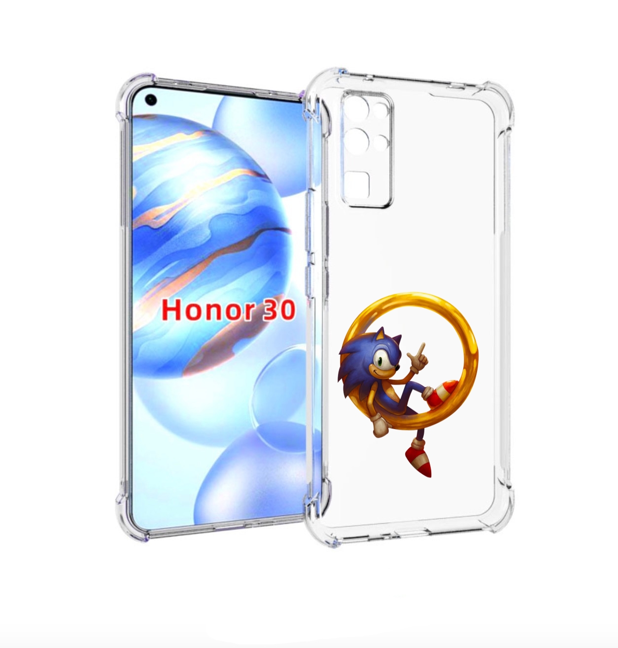 Чехол бампер MyPads Sonic-R для Honor 30 (BMH-AN10) противоударный