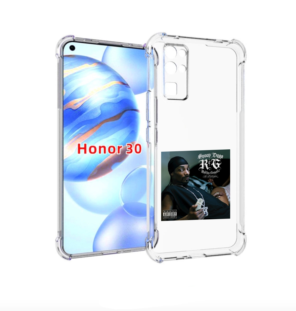 

Чехол Бампер Mypads Snoop Dogg R&G (Rhythm & Gangsta) Для Honor, Прозрачный, Tocco