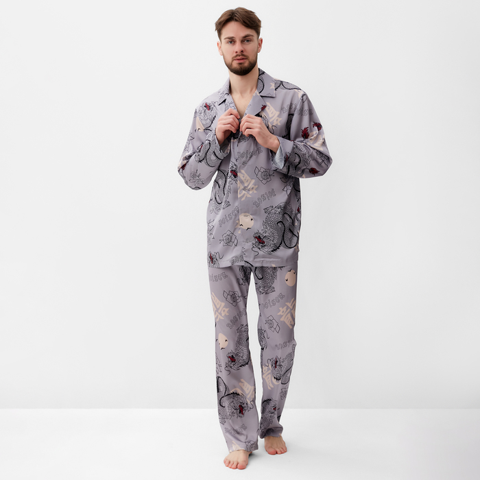 

Пижама мужская KAFTAN 9928423 серая 54 RU, Серый, Дракон