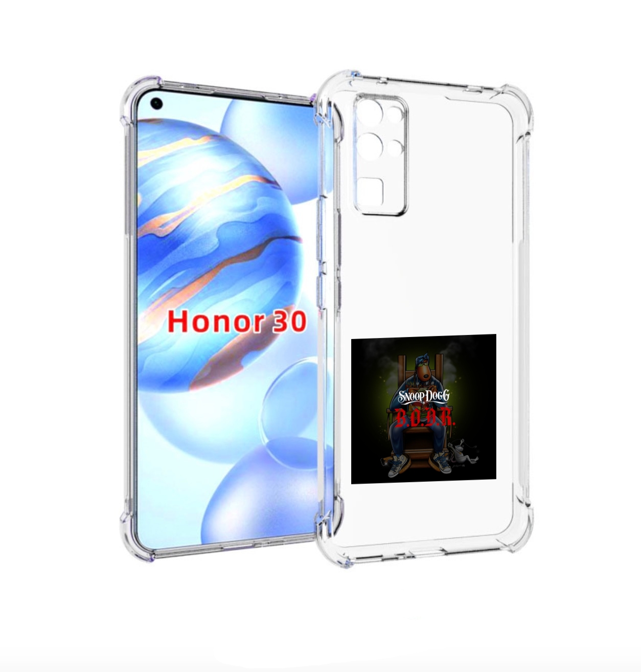 

Чехол Бампер Mypads Snoop Dogg B Для Honor 30 (Bmh-An10) Противо, Прозрачный, Tocco