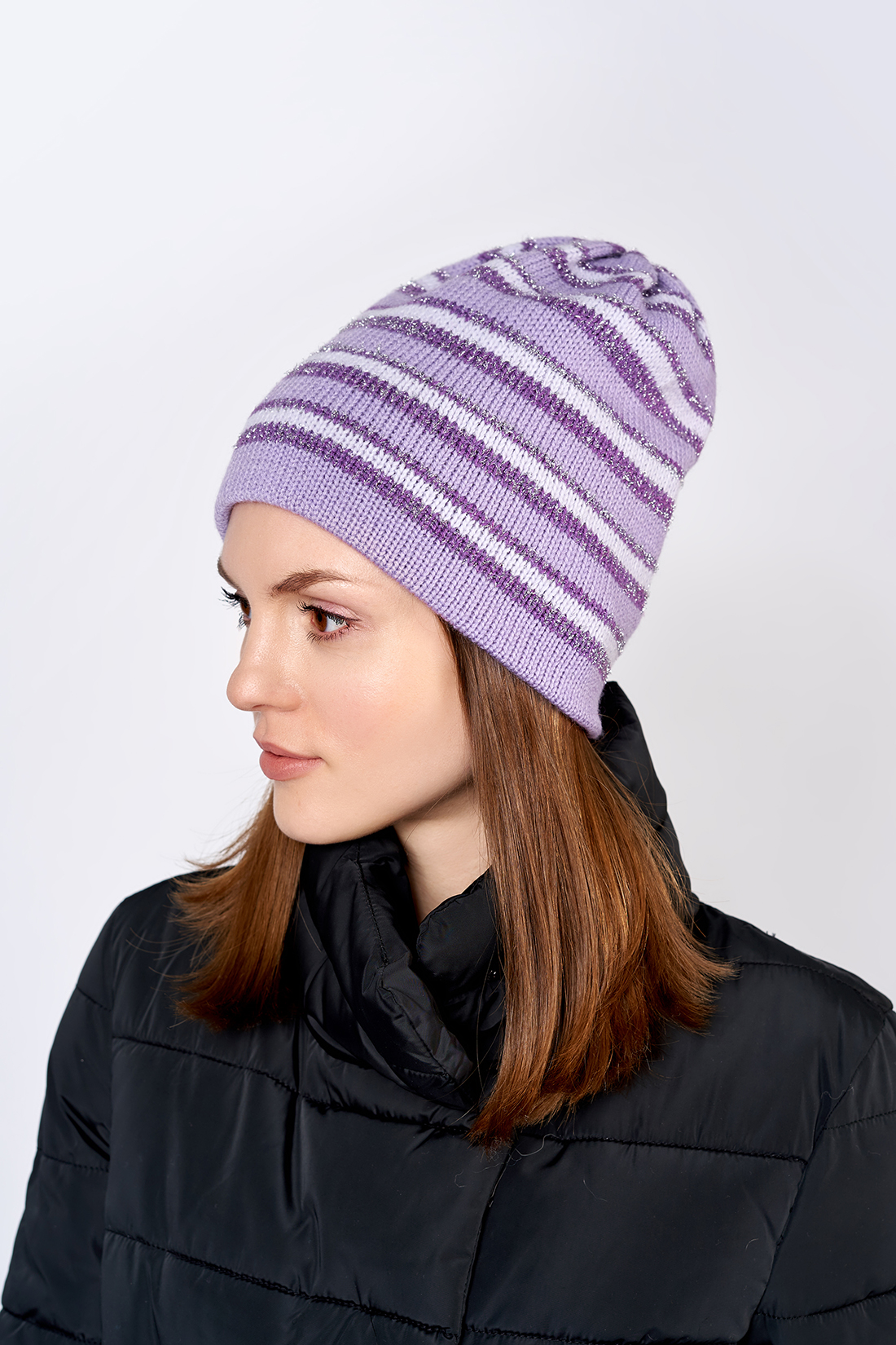 

Шапка женская Baon B349548 pale viola melange, р. 56, B349548