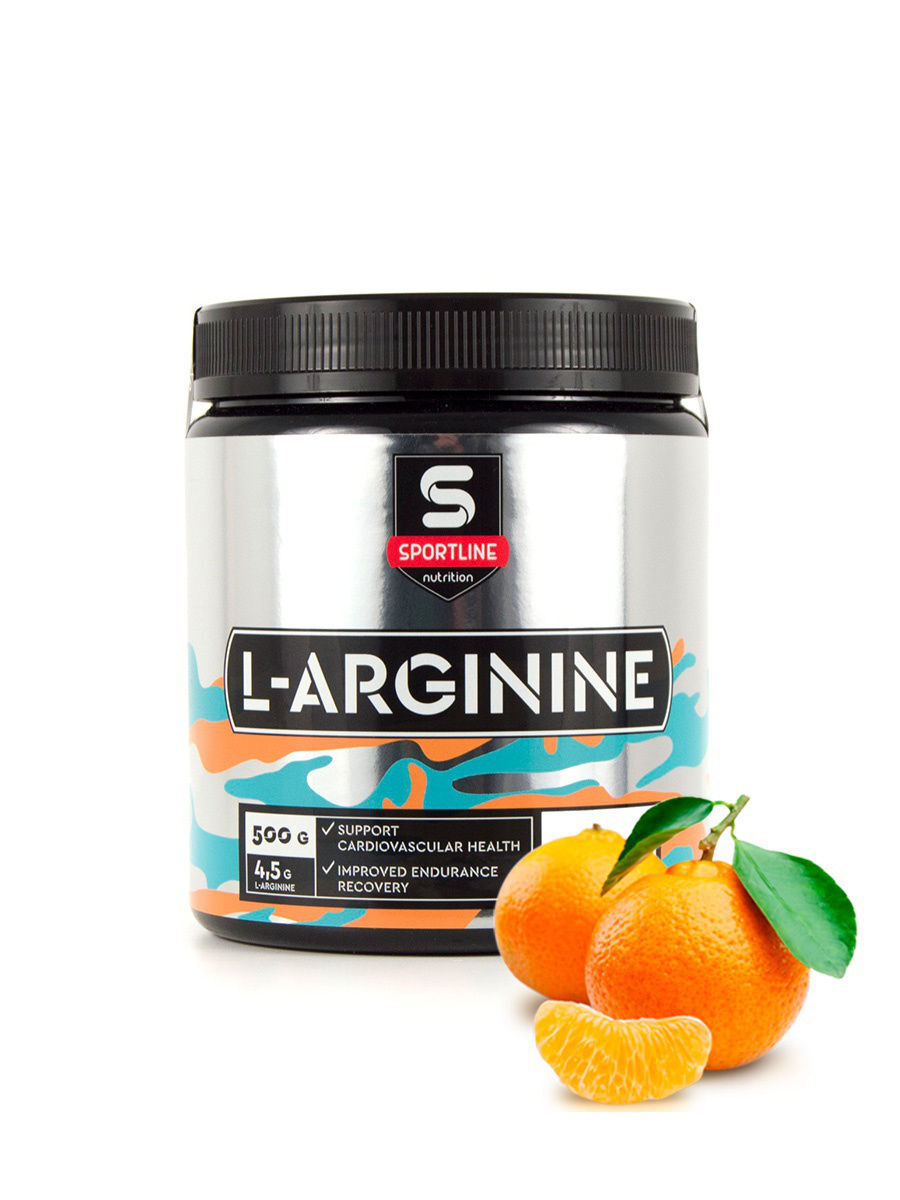 фото Sportline nutrition/аргинин l-arginine 500гр. (мандарин)