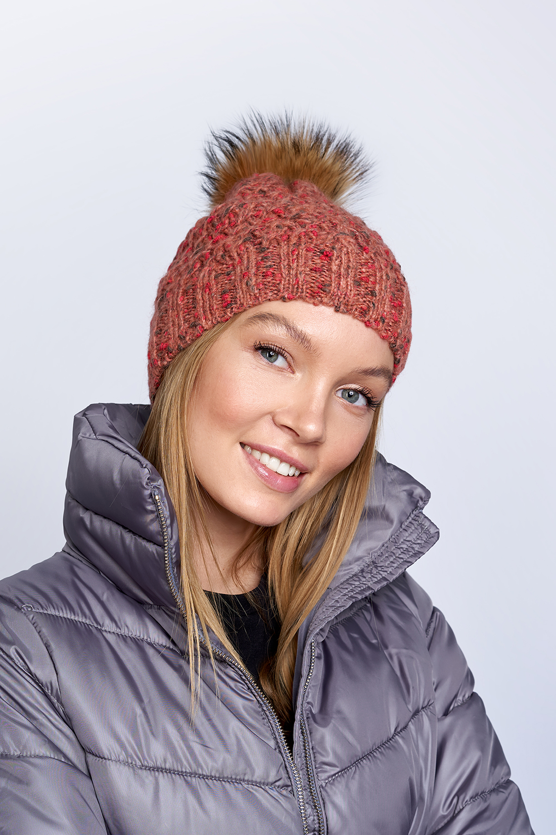 

Шапка женская Baon B348519 canyon rose melange, р. 56, B348519