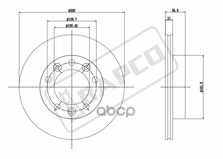 

Диск Тормозной Передний Вентилируемый BAPCO арт. BD0347