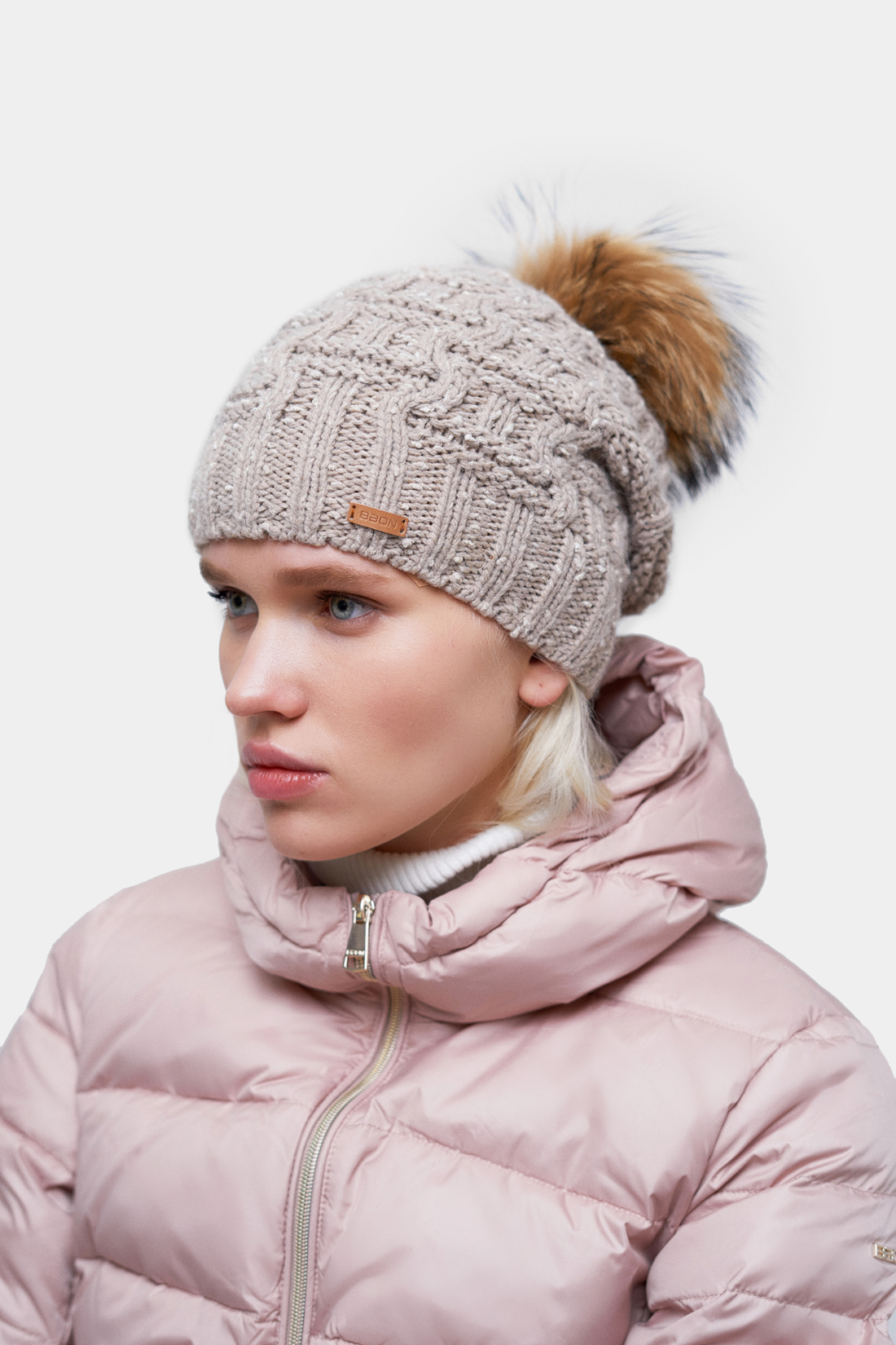

Шапка женская Baon B340637 beige, р, Бежевый, B340637