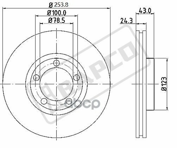 Диск Тормозной Передний Вентилируемый BAPCO арт. BD0232