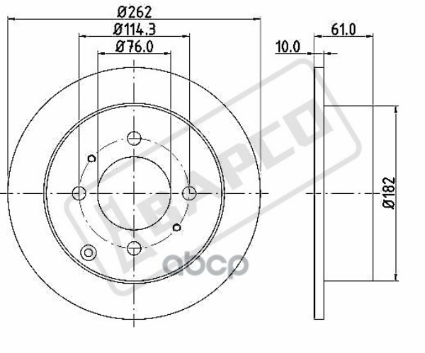 

Диск Тормозной Задний Полный BAPCO арт. BD0164