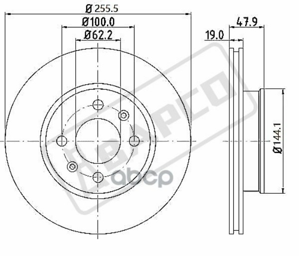 

Диск Тормозной Передний Вентилируемый BAPCO арт. BD0142