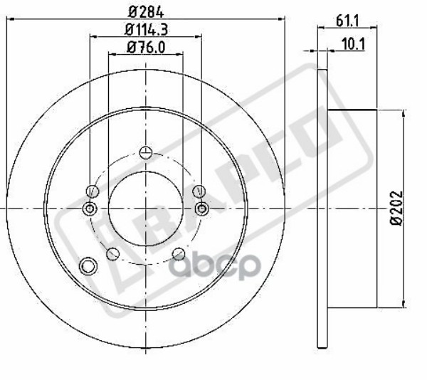 

Диск Тормозной Задний Bd0108 BAPCO BD0108