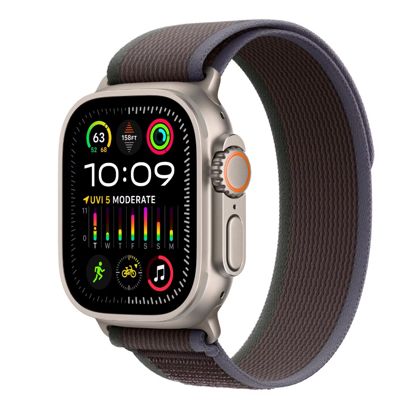 

Умные часы Apple Watch Ultra 2 49 мм Black Titanium M/L ремешок Trail черный